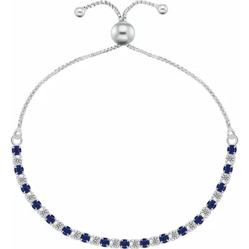 Náramek Brilio Silver Elegantní stříbrný náramek s čirými a modrými zirkony BRC169WB + 2 měsíce na vrácení zboží