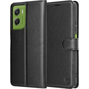 Pouzdro na mobilní telefon Techsuit kožené pouzdro Folio Motorola Moto G06 černé