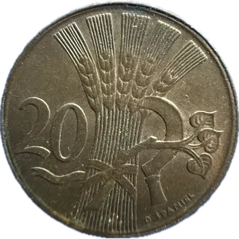 (1950) Československo - 20 hal. bronz (km20)