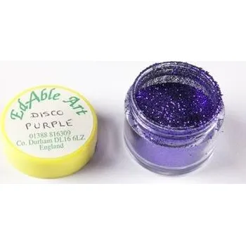 Jedlá dekorace na dort Třpyt dekorační disco Purple - Edable Art