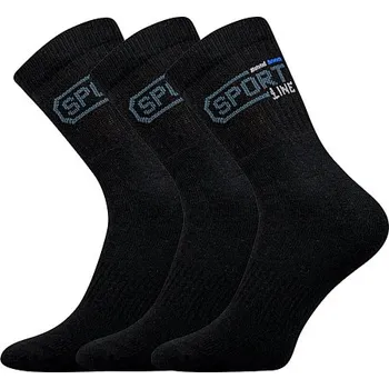 Pánské ponožky BOMA SPORT / Silné ponožky z recyklované bavlny - černá 35-38