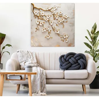 Obraz Dřevěný obraz - Zlatá větev | DUBLEZ