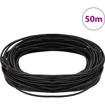 Vázací drát vidaXL Kožený provázek Tmavě hnědá Ø1 mm x 50 m Kůže