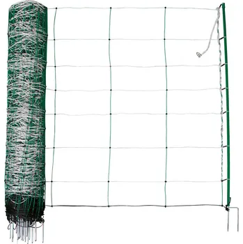 Pro koně Síť pro ovce TitanNet, výška 108 cm, délka 50 m, dvojitý hrot, zelená
