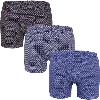 Boxerky 3 Pack pánských boxerek Andrie PS 5943 černá, navy, bílo-navy