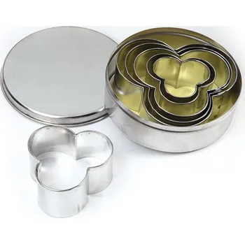 Vykrajovátka sada 6 ks v dóze (trojlístek hladký) tvar: 4-9, v.3cm