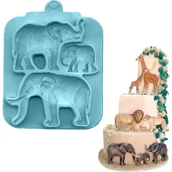 Silikonová formička - sloni 17x13,5cm - Cakesicq | Cukrářské potřeby