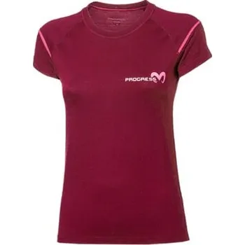 Dámské tričko MW NKRZ dámské merino triko s krátkým rukávem švestkový melír XS