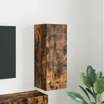 Televizní stolek vidaXL TV wall cabinet Kouřový dub 30 x 31 x 80 cm kompozitní dřevo