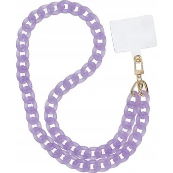 Pouzdro na mobilní telefon Šňůrka na telefon plast fialová