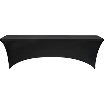 ubrus Vevor Napínací ubrus na 8FT obdélníkový stůl, spandex, černý, pratelný