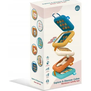 Hračka pro nejmenší Zábavná kostka pro batolata – skládací hračka pro rozvoj dovedností, vhodná pro děti od 1 do 3 let