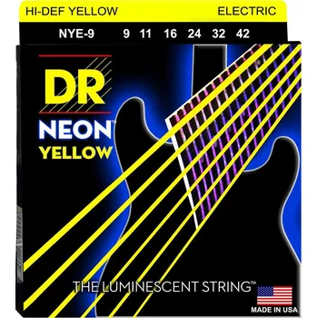 Struna pro kytaru a smyčcový nástroj DR Strings Neon Yellow NYE-9