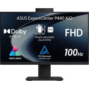Stolní počítač ASUS PC AiO ExpertCenter P44 (P440VAK-BPC040XA), i5-13420H, 23.8" 1920 x 1080, 8GB, 512GB SSD, UHD, W11 Pro EDU, Black P440VAK-BPC040XA