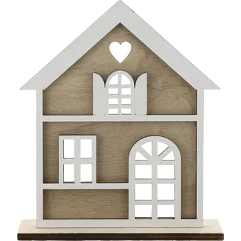 Vánoční dekorace Vánoční dekorace domeček, výška: 14 cm, hnědá 36934