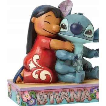 Figurka SBĚRATELSKÁ FIGURKA LILO A STITCH DŘEVĚNÁ 13 CM DEKORACE