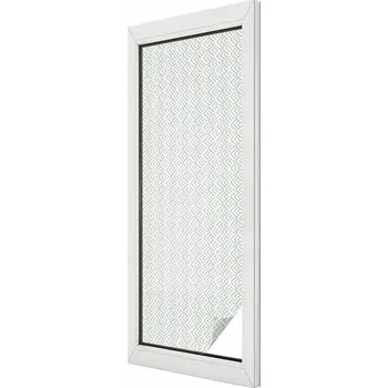 Okenní dekorace Zatemňovací mléčná Fólie na okno s geometrickým motivem 50x146 cm