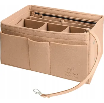 Kosmetická taška Vložka do kabelky 28 cm Filcový organizér | Dámská kosmetická taštička Béžová