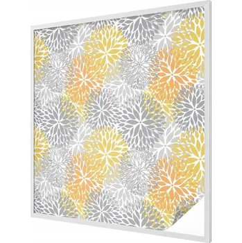 Okenní dekorace Fólie Samolepicí Okenní Mléčná Mražená Dýha Barevné květy 100x100