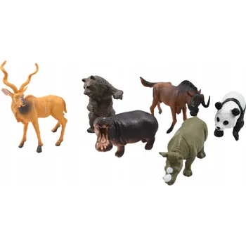 Figurka FIGURKY DIVOKÝCH ZVÍŘAT DOMÁCÍ ZOO MEDVĚD PANDA SADA FIGUREK 6 KS