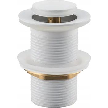 Sifon Zátka Balneo kulatý click-clack bez přepadu, bílá