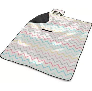 deka Sablio Plážová deka Šestibarevné klikyháky: 200x140 cm