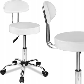 Barová židle Barová Židle eHokery , bílá, 83 cm, umělá kůže