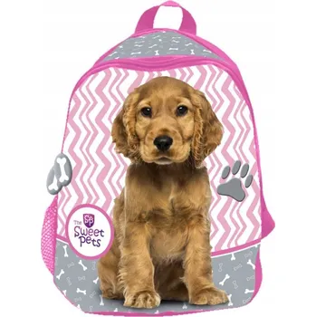 Městský batoh Batoh vícekomorový Beniamin pro dívky, odstíny hnědé a béžové, odstíny šedé a stříbrné, růžový, vícebarevný