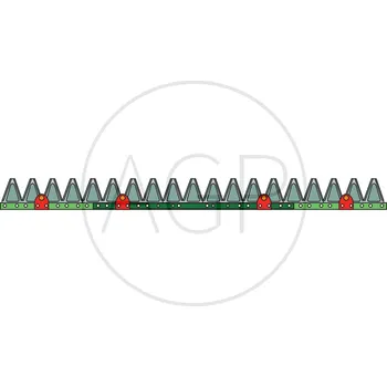 Pracovní nůž Nůž žací lišty ESM o délce 1420 mm s počtem 28 čepelí, ZT 2+3 / 6+7 / 10+11, s počtem děr 2x101,6 mm