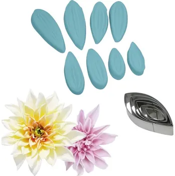 Přisada na vaření a pečení Žilkovač a vykrajovátka jiřiny 12ks - Cakesicq | Cukrářské potřeby