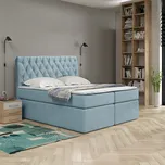 Eka Kontinentální čalouněná postel Luxurious - Cassablanca (160x200 cm) Barva látky Trinity: (2322) Světlá modrá