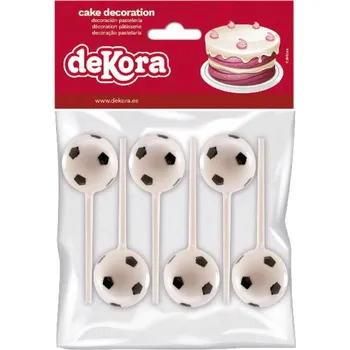 Jedlá dekorace na dort Zápich do dortu, nebo cupcakes - fotbalové míče - Dekora | Skvělé pro Váš domácí dort