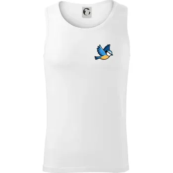 Sýkorka modřinka na prsu - Tílko pánské Core - S ( Bílá )