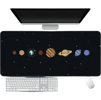Podložka pod myš VELKÁ GAMINGOVÁ PODLOŽKA POD MYŠ NA STŮL PRO HRÁČE 80X30 - PLANETY