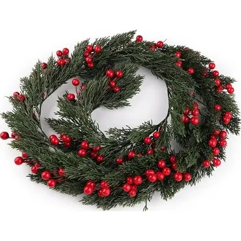 Vánoce Stoklasa Girlanda umělá vánoční s bobulemi