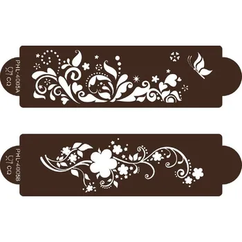 Přisada na vaření a pečení Stencil šablona jarní louka 2ks - Cakesicq | Cukrářské potřeby