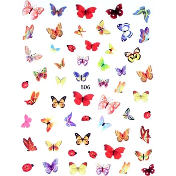 NehtyShop 3D nálepky - barevný motýl 806