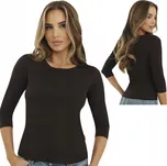 Dámská viskózová halenka s 3/4 rukávem, přiléhavý střih INA, čokoládová, velikost M