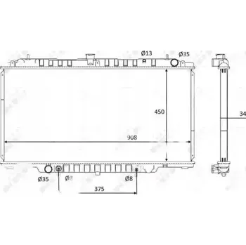 Chladič motoru NRF 58548 Chladič motoru, chlazení motoru