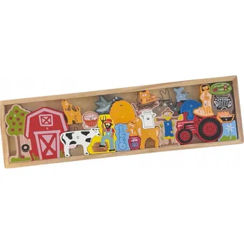 ostatní stavebnice Dřevěná Sada - Stavebnice "Dům" Stavebnice, Rozvojová Hračka