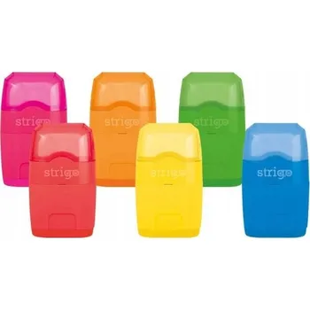 Ořezávátko Ořezávátko dvojité s nádobkou a gumou Strigo ES05