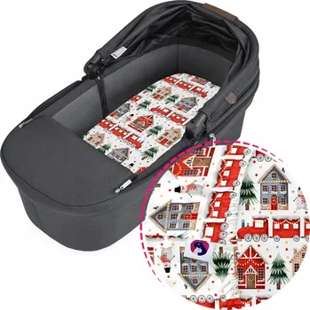 Prostěradlo Prostěradlo do kočárku 38x80 Malá Gondola Bavlna Zimní vánoční vzory