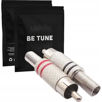 Audio kabel 2x RCA CINCH konektor samec na kabel, černý a červený, kovové pouzdro