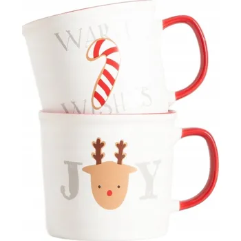 Sada hrnků GLIMSY s červeným uchem 2 ks 0,3 l HOMLA