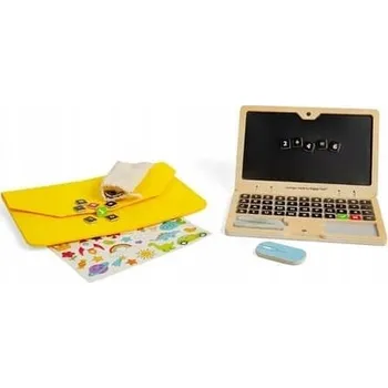 Dřevěná hračka Bigjigs Toys Dřevěný magnetický notebook