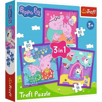 Puzzle Trefl Puzzle 106 dílků Prasátko Peppy 3v1