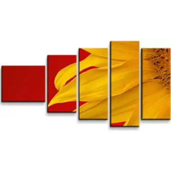Obraz Sablio Obraz - 5-dílný Slunečnice - 100x60 cm