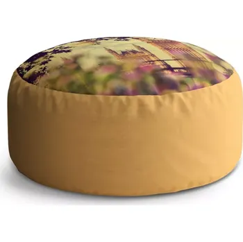 Taburet Sablio Taburet Circle Londýn Big Ben Flowers: 38x48 cm