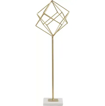 Kovová dekorace Cube 52,5 cm zlatá
