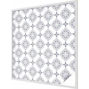 Okenní dekorace Dekorativní mléčná fólie na okno - vitráž, květinová mozaika 100x100 cm